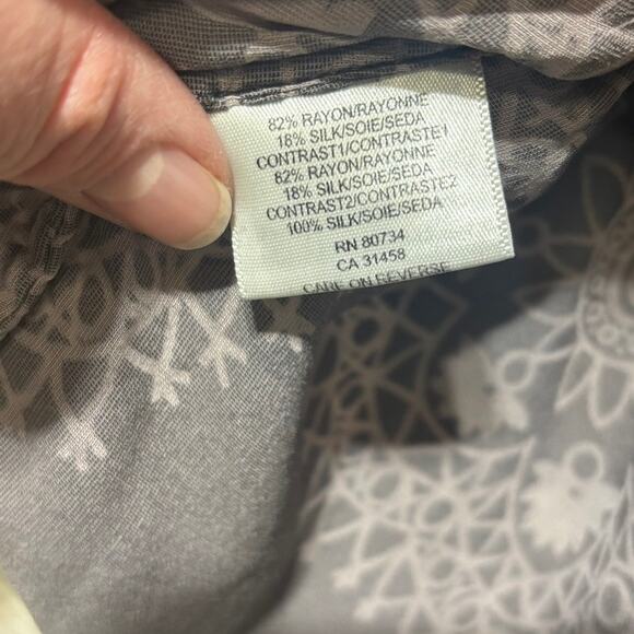 BCBGMAXAZRIA Silk Blend Velvet Burnout Tunic Dress Sz S Button Boho Whimsigoth - Picture 5 of 9